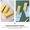 Mini Fridge Magnets Golden Brick Loose Stickers Gold Brick Decorations