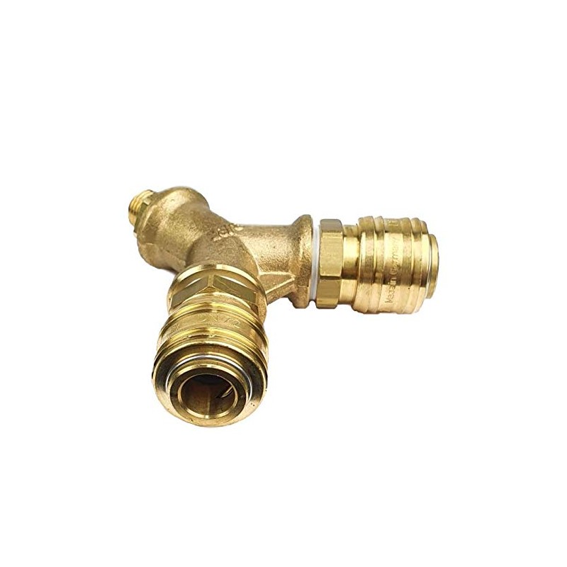 Compressed Air Distributor Double with Couplings, Male Thread & Seal