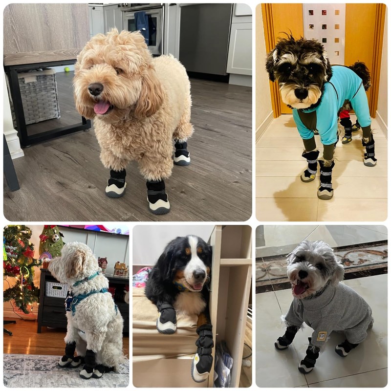 Billionchains Dog Boots for Small to Large Breed, Waterproof Paw