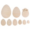 Rayher 64665505 Wooden Easter Eggs, 9 Pieces, 2 - 8