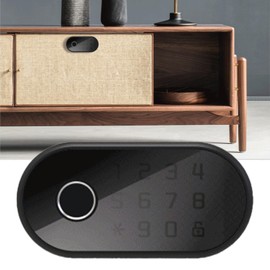 Drawer Fingerprint Password Lock Biometric Electronic Cabinet Access Control Keypad Lock Smart Locks, Touchscreen Keypad, Auto Lock for Homes and Hotel (for Drawers Single Door