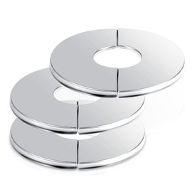 3 Pcs Escutcheon Plate Plumbing Cover Plates Wall Split Flange Stainless Steel Round Pipe Flange Faucet Flange Toilet Flange Escutcheon Ring Flange for 1 Inch Diameter Pipe