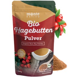 Monte Nativo Hagebuttenpulver Bio 1kg Monte Nativo (1000g) - Hagebutten Pulver - Getrocknete Frchte - Hagebutten schonend gemahlen - Hagebuttenmehl - 100% naturrein - Ideal zur Zugabe in Smoothies, S?fte