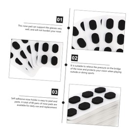 Beavorty 2sets Nose Pads for Glasses Replaceable Nose Grips Comfortable Slip Design 80pairs*2