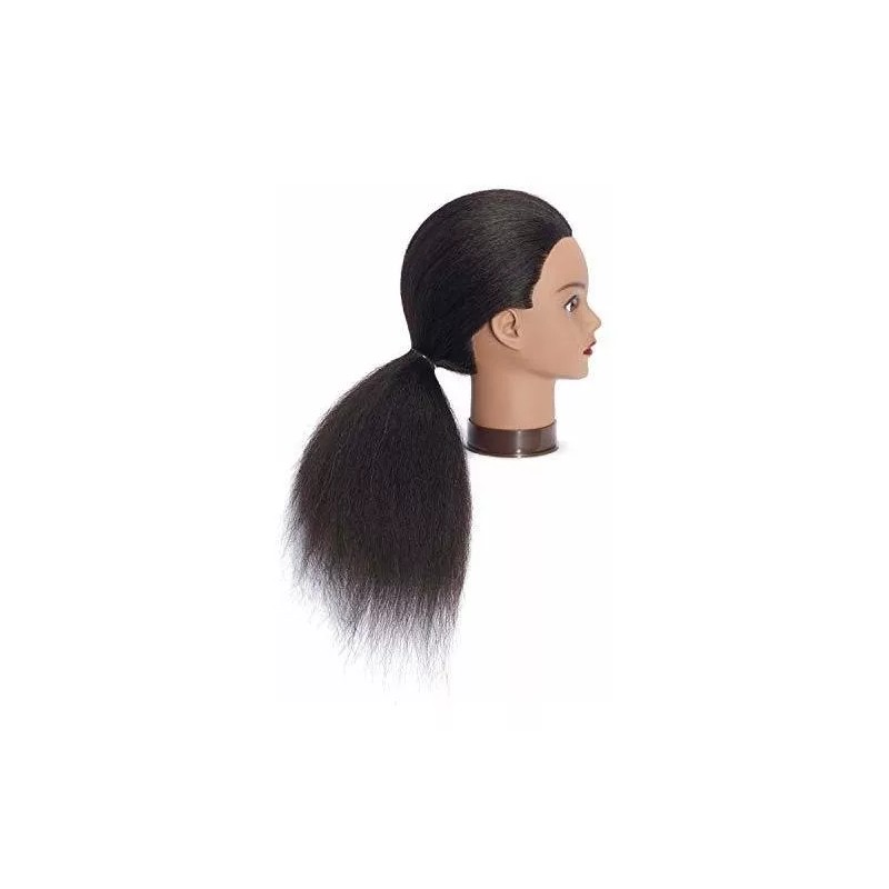Headfix Maniqui Cabeza Cabello Natural Negro 40 Cm Headfix