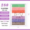 Lash Clusters Colored DIY Eyelash Extensions 280 Clusters Lashes 40D-0.07D-13mm