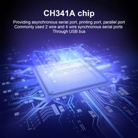Jeanoko USB Serial Port Adapter, CH341A Chip Extension, USB Converter Module, USB to UART IIC SPI TTL ISP EPP MEM for Program Debugging
