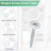 M METERXITY 100-Pack Plastic Hinged Screw Cover Caps, 3mm Shutter