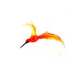 Kolibri hängend -Glasfigur-al-3 -rot-orange
