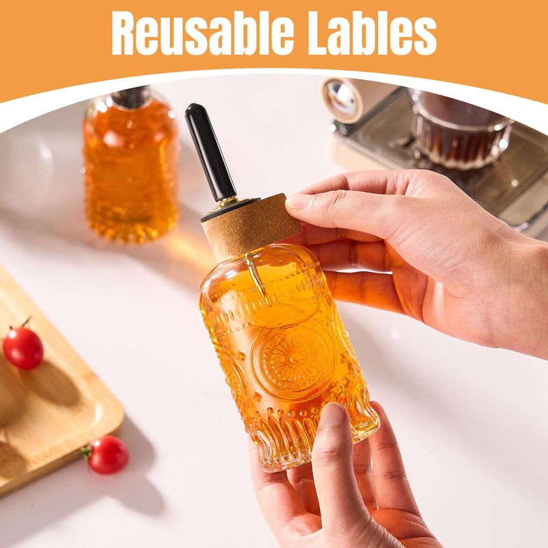 Baalaka 2 Pack Glass Coffee Syrup Dispenser Bottles Set, 7