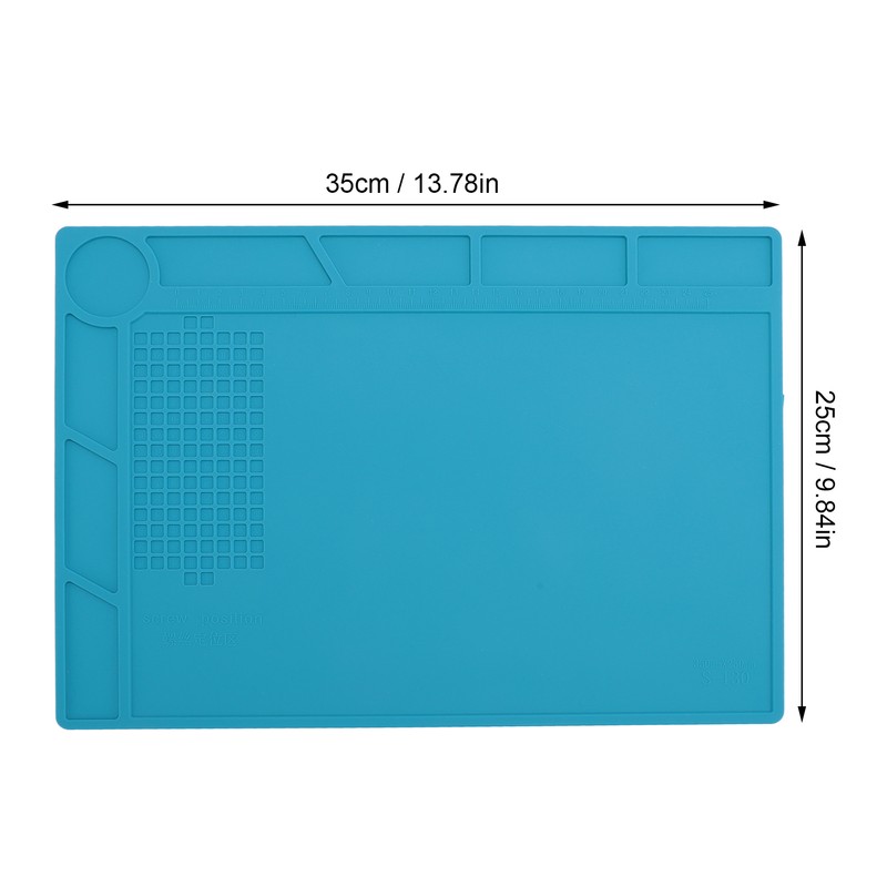Silicone Soldering Mat with 25cm Scale Prevent Slipping Watch Repair