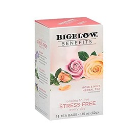 Bigelow Rcb01027 Benefits Decaf Rose Mint Tea Bags, 18/Box