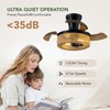 Spacora 28'' Retractable Ceiling Fan with Lights, Flush Mount Small