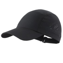 Home Prefer Water Repellent UPF50+ Quick Dry Sun Hat Sports Running Baseball Caps for Mens Womens Black
