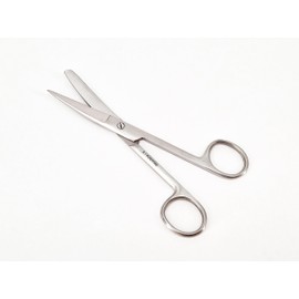Curved Scissors, Pointed - Blunt, Length 14 cm, Stainless Steel