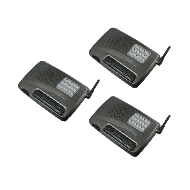 Ecomtalk 3 Station 10 Channel Home Office Wireless FM Voice