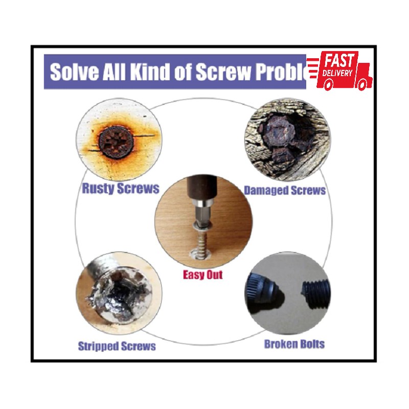 Yakamoz 22Pcs Mini Damaged Screw Extractor Kit Small Stripped Screws