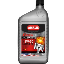 Amalie Elixir Full Synthetic 5W-50 Motor Oil (160-75716-56) 1 Quart Bottle, Pack of 12 | Made in USA