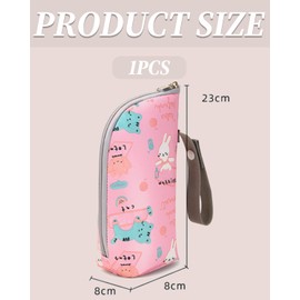 KGDUYC Babyflasche Isolierung Tasche, Babyflasche Tasche, Babyflasche Thermostat, tragbare Babyflasche Tasche für Kinderwagen Outdoor Reisen,isoliertasche babyflasche,Baby flaschenwärmer (Rosa)