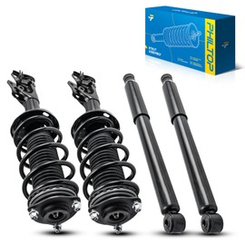 PHILTOP Front and Rear Struts Shock Absorbers 172285/172284/5504 * 2（348023）,Automotive Replacement Shocks For 2006-2011 Honda Civic,4PCS
