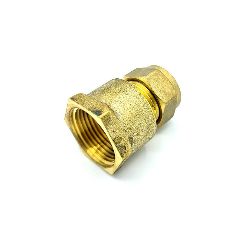 15mm x G3/4 Female Coupler Adaptor Brass Compression Fittings Straight