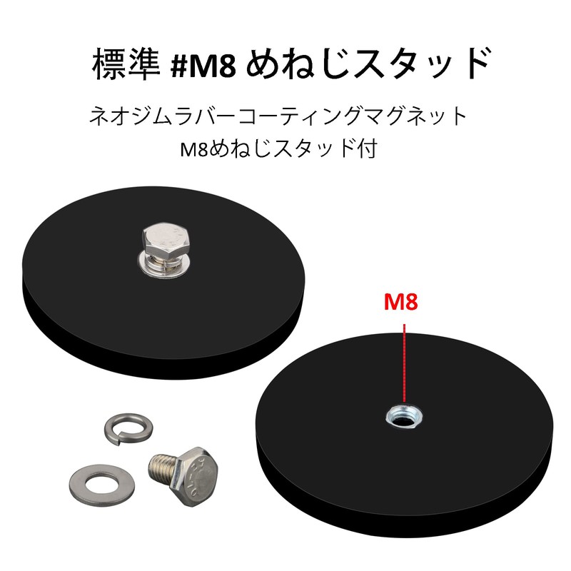 ULIBERMAGNET Super Strong Magnet Round Magnet Mount, Scratch Resistant Rubber