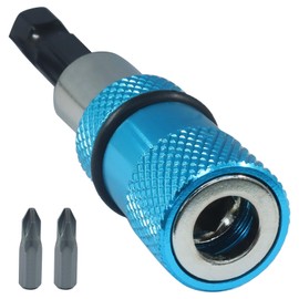 LifCratms 1 Piece Adjustable Depth Screwdriver Bit Holder, Magnetic Impact Drywall Drill Bit Extension Set, 1/4 Inch Hex Shank with 2 Pcs PH2 Cross Bits