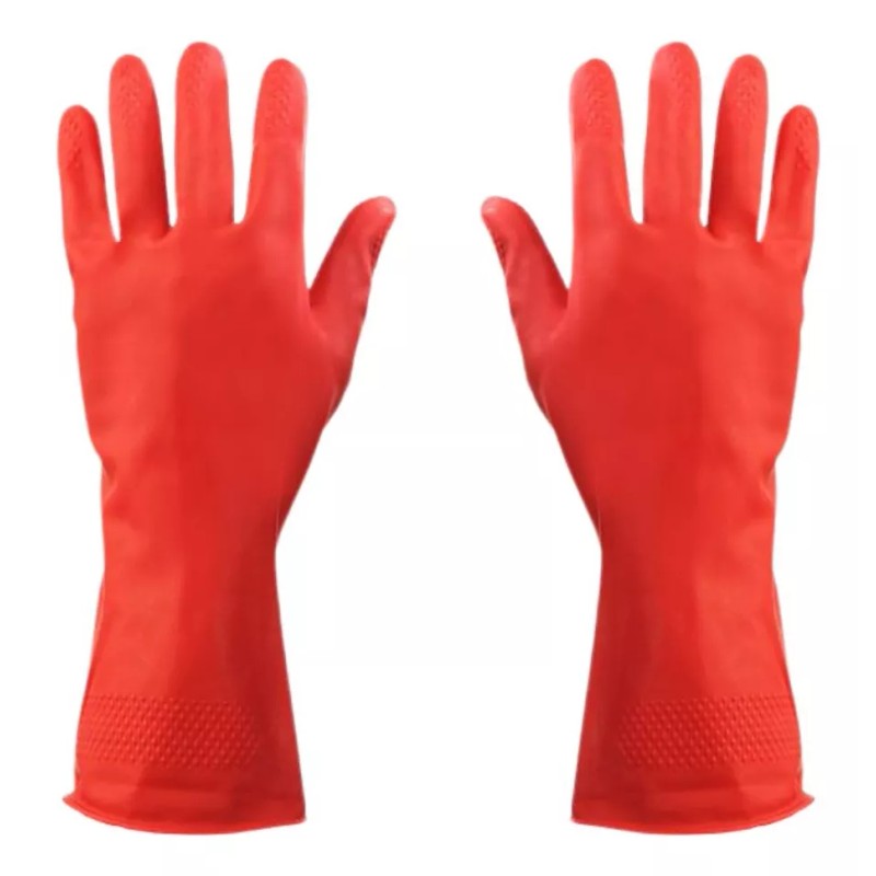 Alyger Guante Latex Multiusos Alyger Limpieza Mediano Rojo