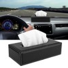 Black PU Leather Sun Visor Tissue Boxes Napkin Paper Towel