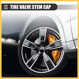 REPAIROCK Universal Car Tire Valve Stem Caps, Valve Stem Covers for Car SUV Bike Trucks Motorcycles, Aluminum Alloy, Red, 4 Pcs Auto Replacement Parts