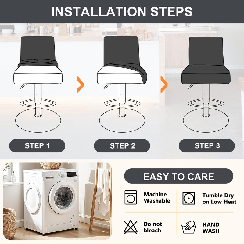 Eco-Ancheng Bar Stool Covers Set of 4 Counter Height Bar