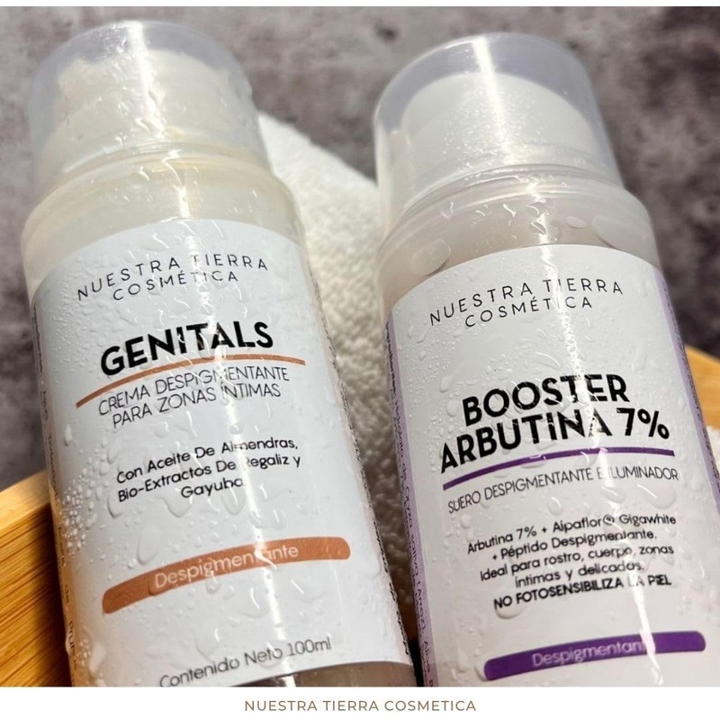 Kit despigmentante zona íntima Nuestra Tierra – Crema Genitals +