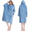 Hiturbo Plush Changing Robe, Fluffy Wearable Blanket, Soft Oversize Hooded