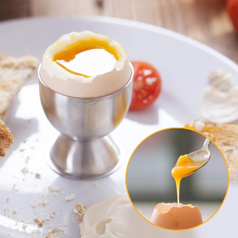Egg Cup Set, 2 Pcs Stainless Steel Egg Cup holder