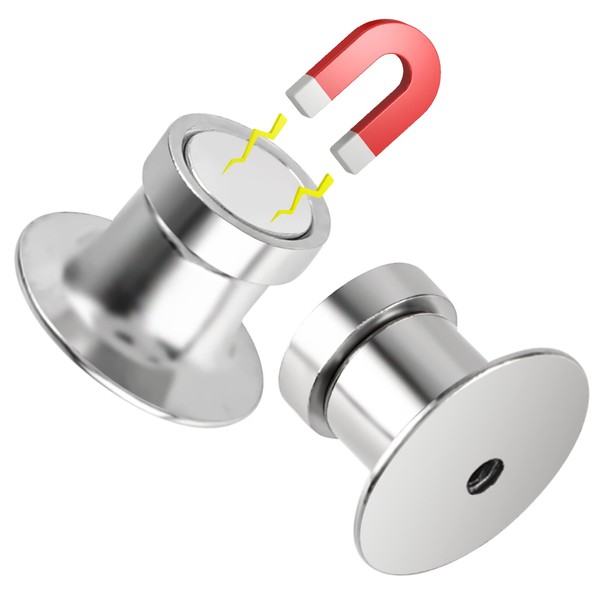 Amaxiu Pack of 15 Magnetic Pin Backs, Lockable Pin Holder,