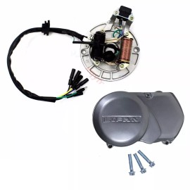 Unbranded Magneto Flywheel Stator + Cover Case 110cc 125cc SSR CRF50 Lifan 140CC Dirt bike