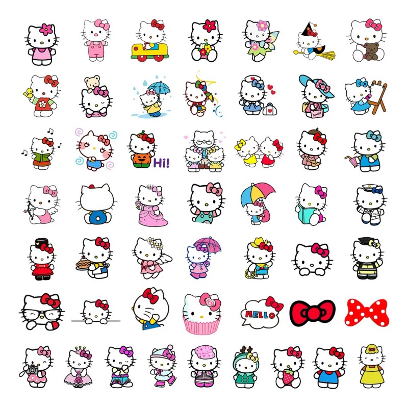 Calcomanias Anime Hellokitty Stickers Pvc Contra Agua