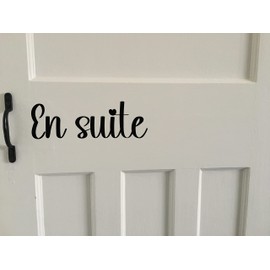 Ensuite Décor Home Door Sign Stickers - Waterproof Vinyl Decal - House Gifts - Black Wall Art - Decorative Accessory