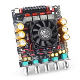 Wuzhi Audio ZK-AS21P Bluetooth Amplifier Board – 300W+300W+600W Output, 18-50V DC Wide Voltage Input, Vehicle Amplifier (ZK-AS21P)