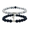 Pärchen Armband Magnetische Armbänder für Paare Partnerarmbänder, Herz Naturstein Matching