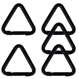 Triangle Carabiner, Set of 5, Aluminum Alloy, Lightweight, Durable, Load Capacity, Fall Prevention, Abrasion Resistant, Fashionable, Auto Lock, Outdoor Equipment, Multi-functional, For Sports, Mountain Climbing, Outdoor Camping, Fishing, Black