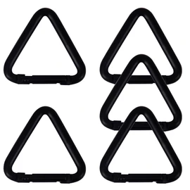Triangle Carabiner, Set of 5, Aluminum Alloy, Lightweight, Durable, Load Capacity, Fall Prevention, Abrasion Resistant, Fashionable, Auto Lock, Outdoor Equipment, Multi-functional, For Sports, Mountain Climbing, Outdoor Camping, Fishing, Black