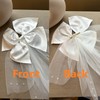 ZOOX Modern Bridal Bachelorette Veils Barrette with Chic Satin Bow