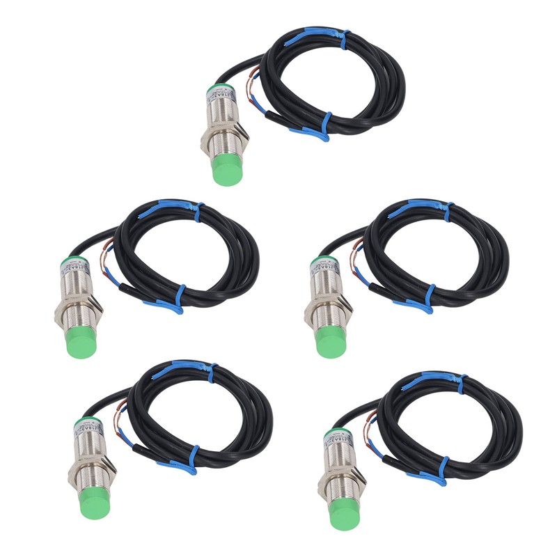 5 Pcs Proximity Sensor 8mm Detecting Distance 2 Wire Normally