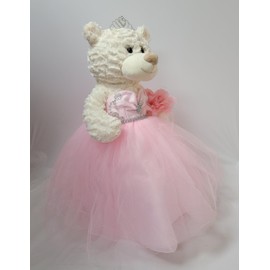KINNEX COLLECTIONS SINCE 1997 20" Teddy Bear with Elegant Dress (Centerpiece) ~ B16631N-3 (Pink)