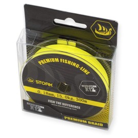 Stork Revolution 12-Fold Braided Premium Fishing Line 300 m (Yellow, 17.6 kg / 0.22 mm)