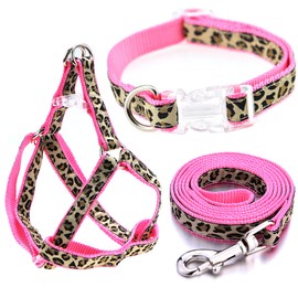 Mile High Life Dog Collar, Harness and Leash | Leopard Design | Perfect Accessory for Walking Your Dog