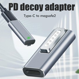 Type C Female to Notebook Charging for , 20 Pin USB C Magnetic Adapter, USB 3.1 Fast Data Transfer (White)