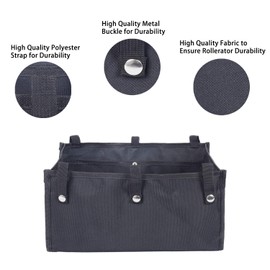 AROUY Large Walker Bag Under Seat for Four Wheel Rollator, Rollator Bag Tote Organizer Pouch Storage to Walkers for Senoirs, Walker Accessories (Black, L)
