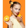 LEEQBCR Pack of 2 Orange Hair Clips + 1 Orange